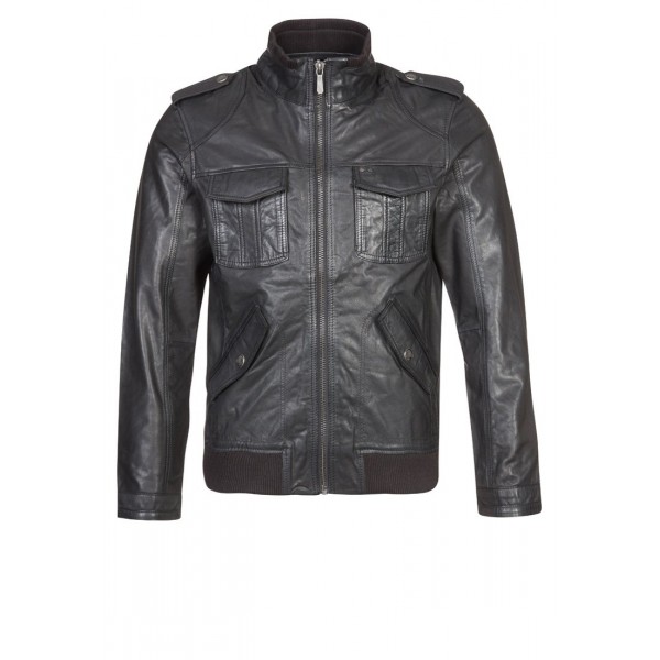 Leather jacket - black